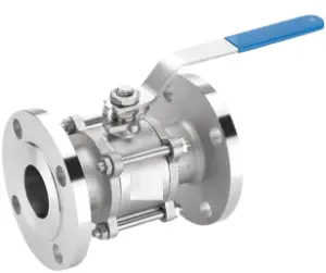 SS 3 Pc Flanged Valve